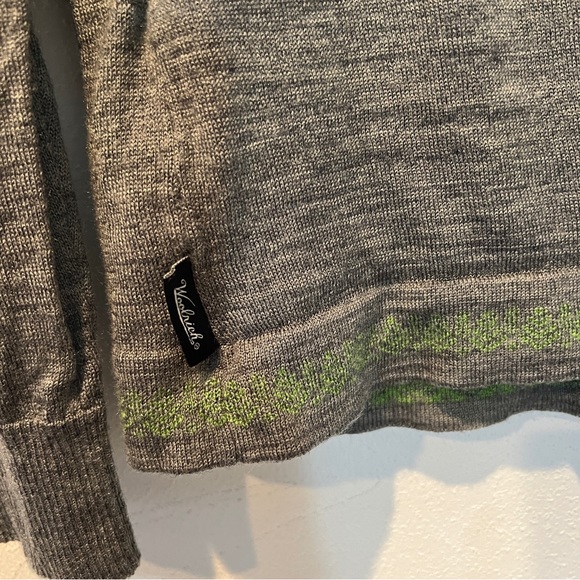 Woolrich Fair Isle Wool Blend Lightweight Zip Front Sweater Nordic - Picture 9 of 10